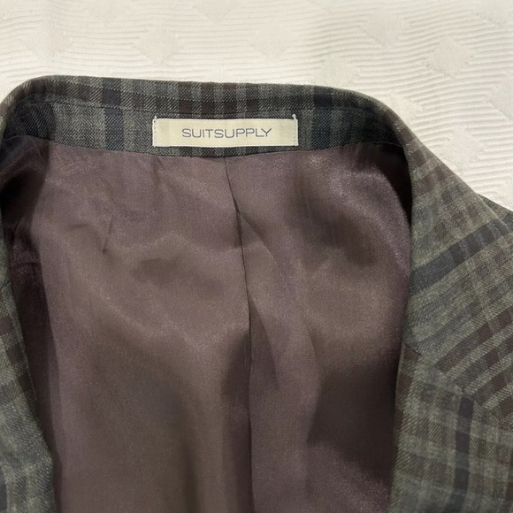 Suitsupply Green Brown Check Blazer 40S - Picture 7 of 7